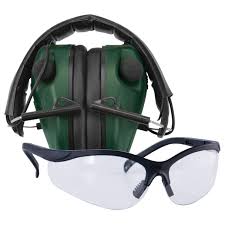 Caldwell E-Max Low Pro Elec. Muff w/Shooting Glasses